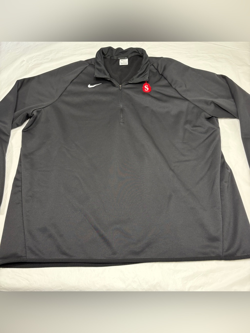 Nike Black 1/4 Zip Pullover Sweatshirt S Logo Men’s 3XL